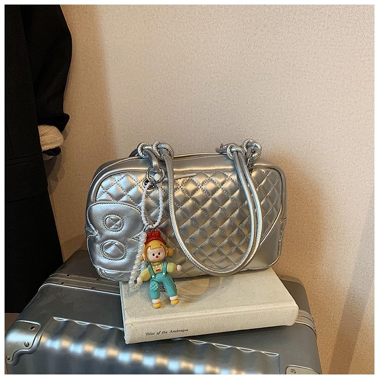 Cute pendant shoulder bag women's summer new trend fashion diamond armpit bag handbag