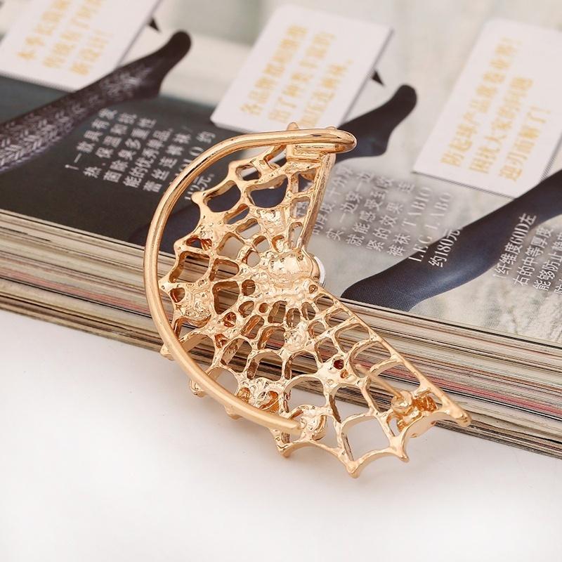 1Pcs Crystal Spider Web Earring  Stud Wrap Cuff Net Punk Pierced Earring