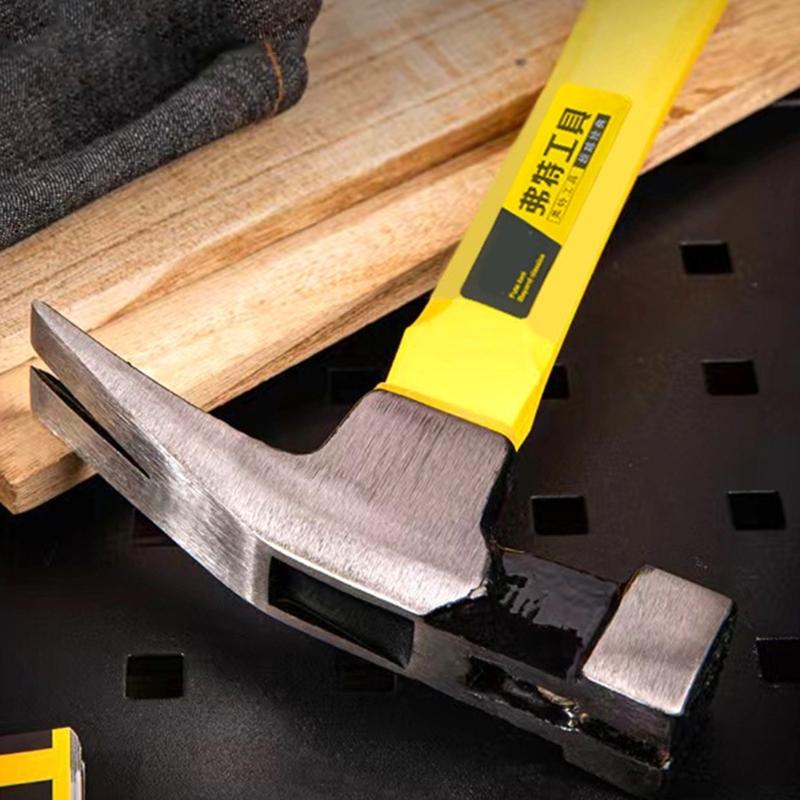 Magnetic Head Claw Hammer With Antislip Shock Absorbing Handle For Nail Driving Demolitions And Woodworking Projects