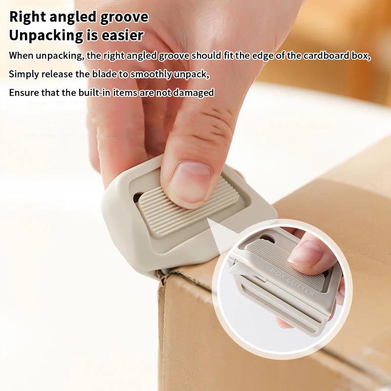 2PCS Automatic Retractable Box Cutter Ceramic Blade Magnetic Safety Portable Opening Tool For Home Offices Warehouses Logistics