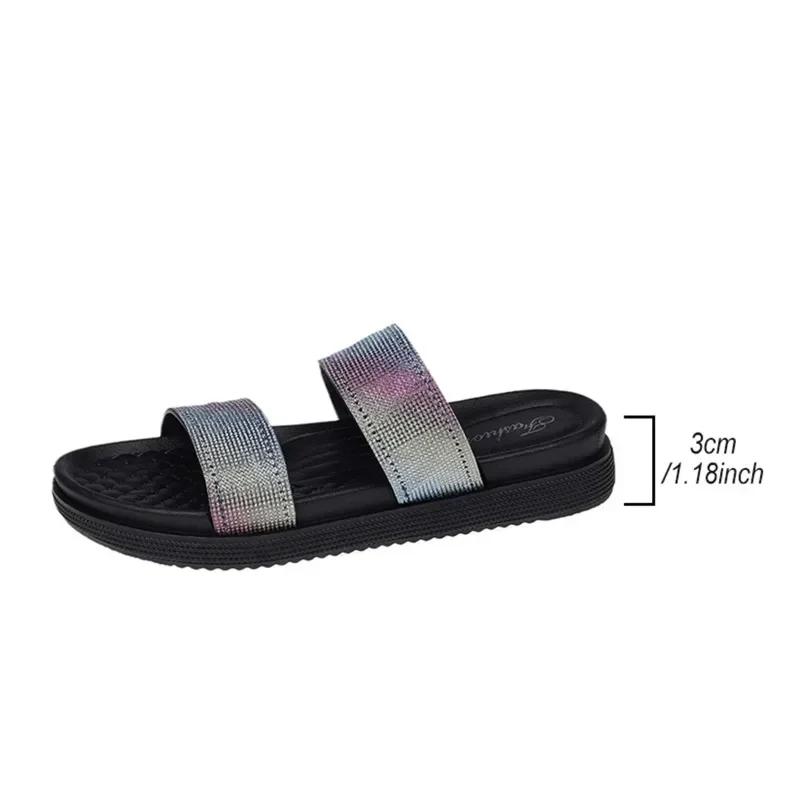 Fashion Women's Slippers with Soft Heel and Mixed Colors Fashion Women's Shoes 2024 Outdoor Platform Daily Leisure Women's Slippers
