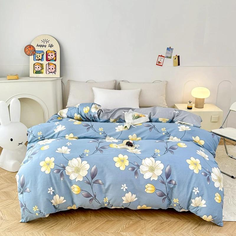 1Pc Printing Cotton Duvet Cover No filler,Breathable Skin Friendly Fabric Comfortable Plants and Flowers pattern,Bedroom Bedding