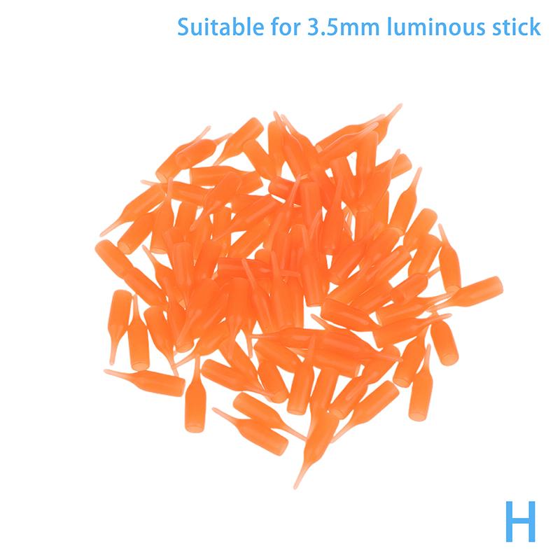 100Pcs/Pack Plastic Fishing Float Drift Tail Conspicuous Beans Connectors For Lightstick Fishing Float Bobber Accessories