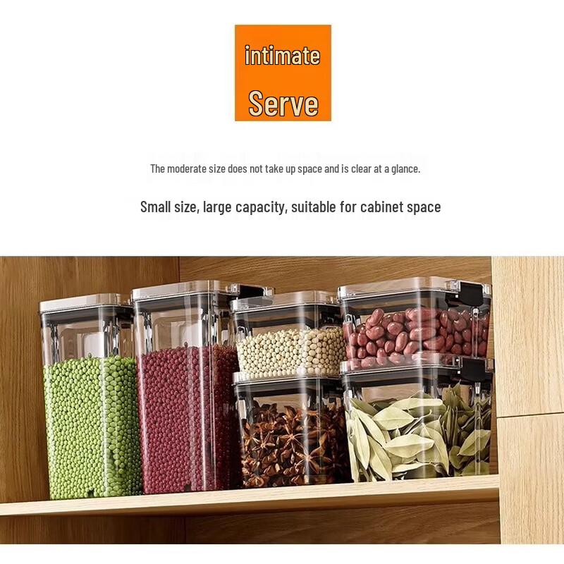 XingYou Clear Plastic Food Storage Jars - 6-Pack