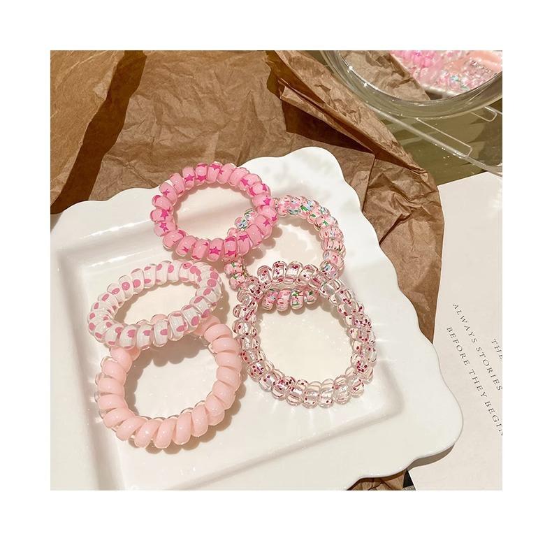 Summer Simple Telephone Wire Hair Tie Hair Band Bun High Elasticity Hair Rope for Women, Hair-Friendly Hair Accessory