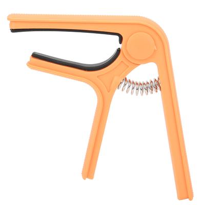 Gitarren-Kapodaster Tragbarer Clip-on Feder-Kapodaster Saiteninstrument Spielen Stimmzubehör(Orange )