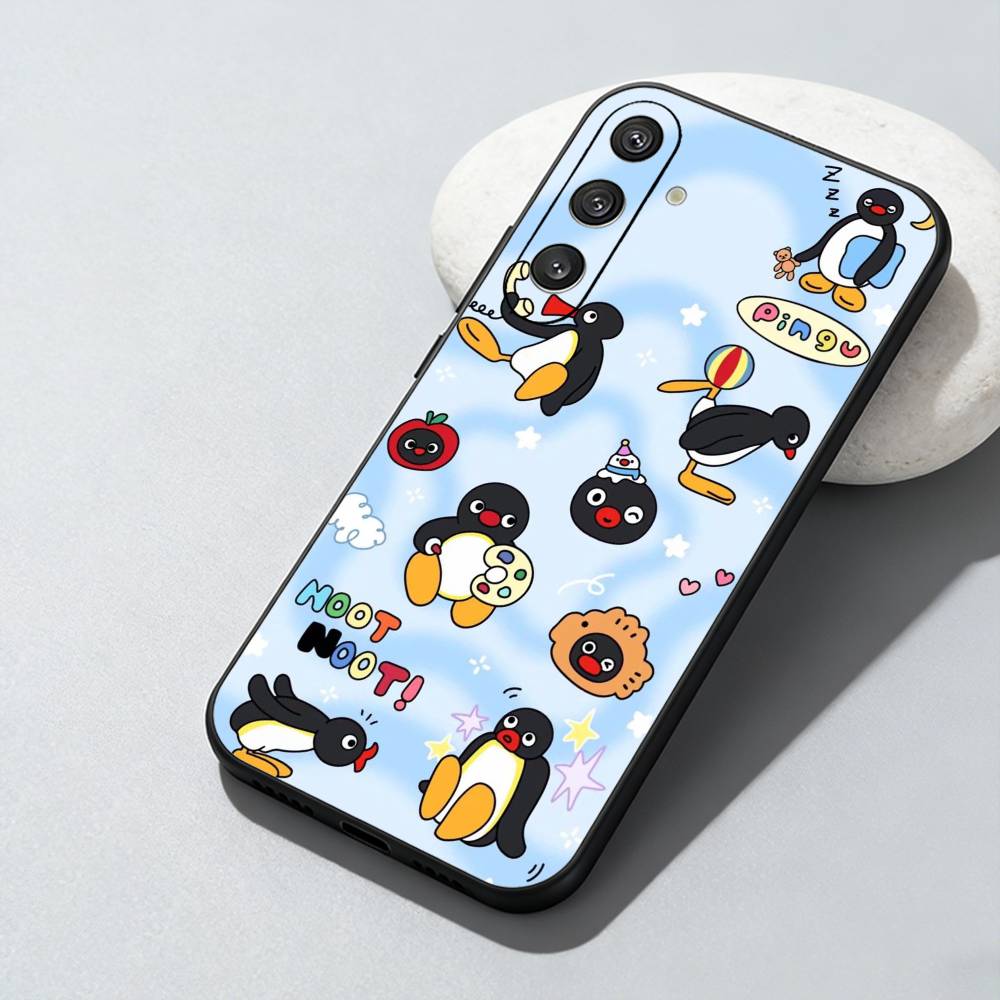 P-Pingu Penguin Funny Cut Phone Case For Samsung Galaxy A73,A72,A71,A70,A52,A51 Others Soft Black Cover