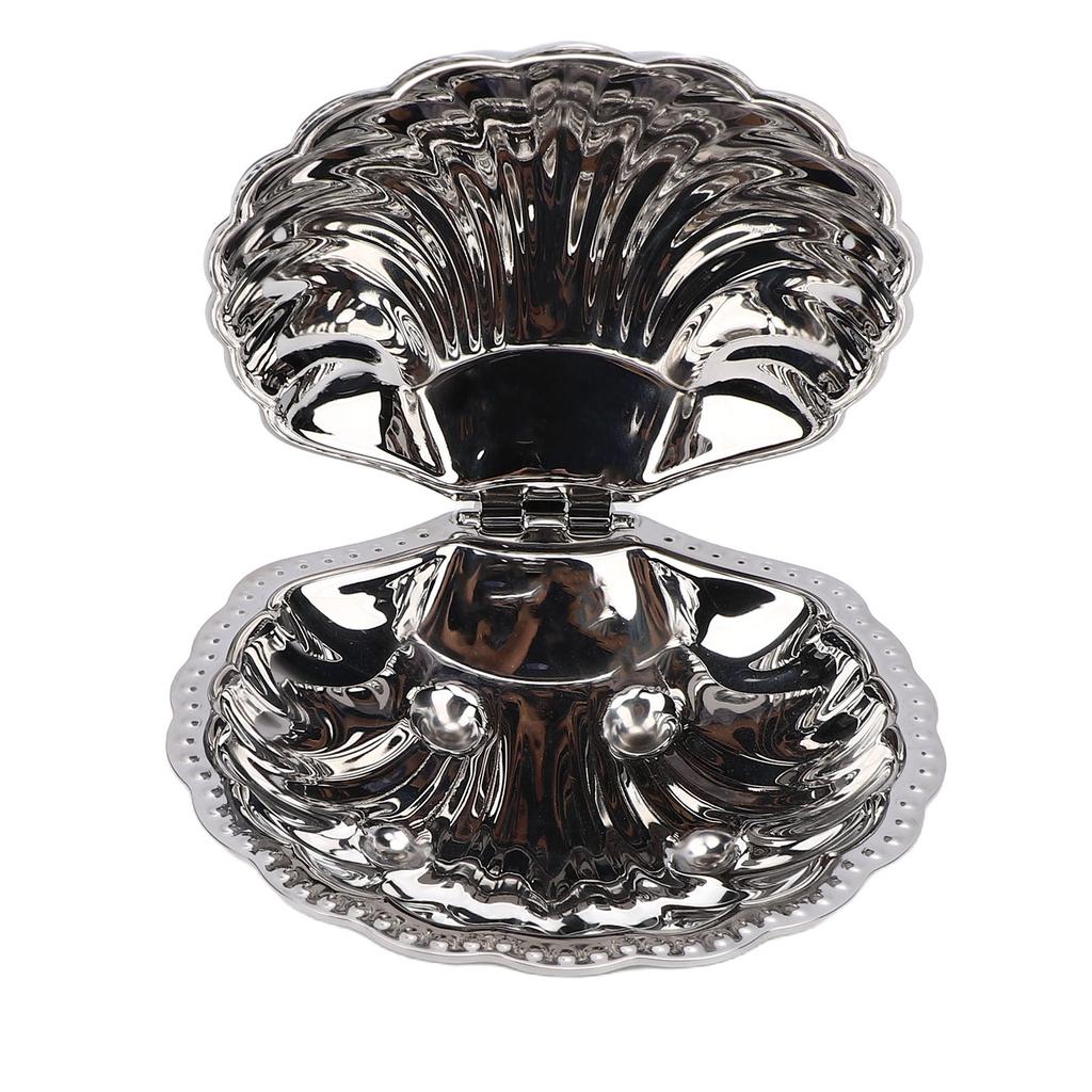   Jewelry Dish Trinket Tray Decorative Jewelry Plate Serving Tray for Nuts Appetizers Home Party Decor Silver Finish