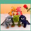 Chaveiro Fofo de Pelúcia Mini Dinossauro T-rex Macio Boneco de Animal de Pelúcia Presente de Casamento