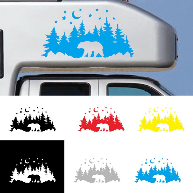 

D-2855 Универсальные графические наклейки «Деревья, горы, лес», графические наклейки на боковые двери кузова автомобиля