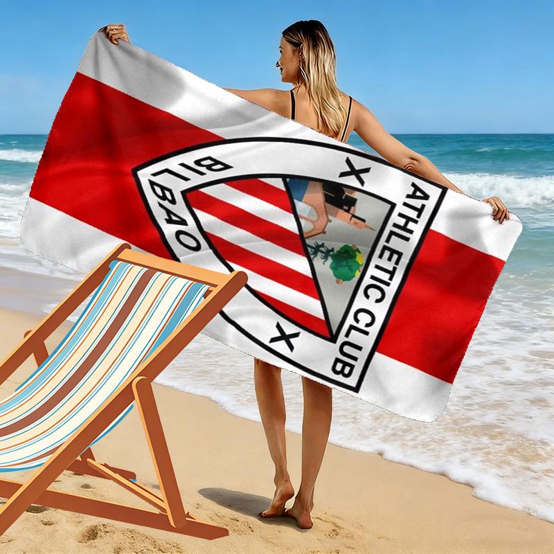 Telo Mare Stampato Athletic Club de Bilbao, Telo Grande Morbido Asciugatura Rapida per Spiaggia Campeggio Nuoto