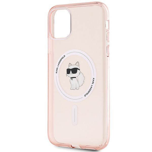 Karl Lagerfeld KLHMN61HFCCNOP iPhone 11 / Xr 6.1" Pink Hardcase IML Choupette MagSafe