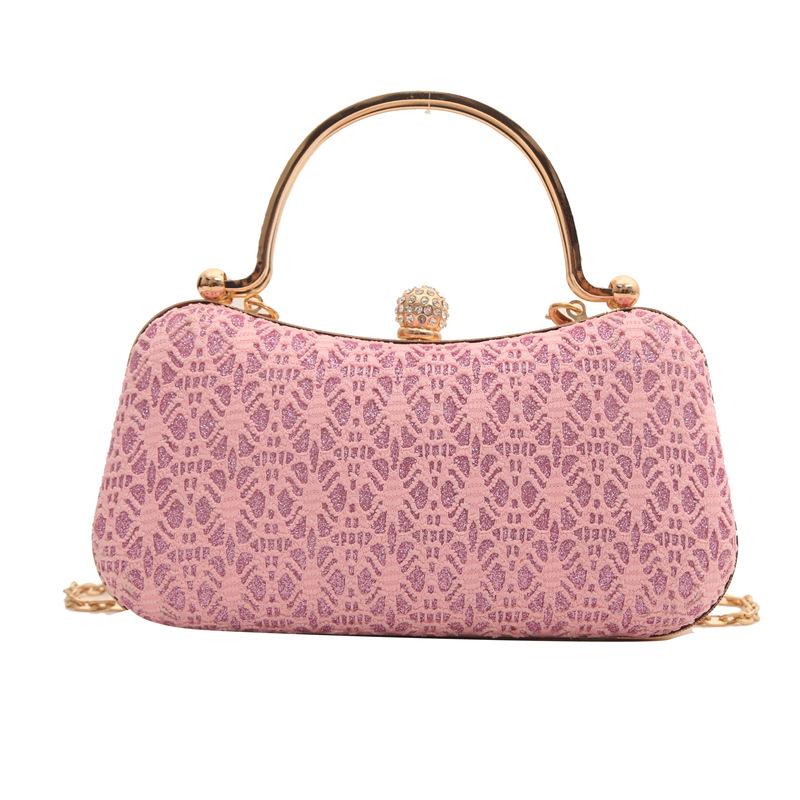 2025 New Exquisite Women's Bag Lock Buckle Shoulder Chain Crossbody Bag Women's Banquet Bag One-Shoulder Crossbody Small Square Bag
