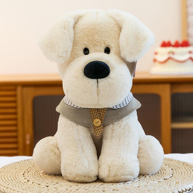 Adorable Cartoon Puppy Plush Toy – Cute Sitting Dog Doll, Perfect Birthday Gift for Girls 23cm (0.18kg) серый