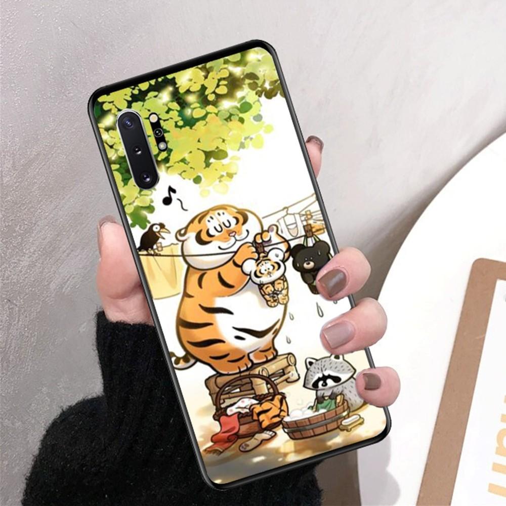 

cute Fat Tiger Phone Case For Samsung Note 8 9 10 20 pro plus lite M 10 11 20 30 21 31 51 A 21 22 42 02 03 Samsung A01