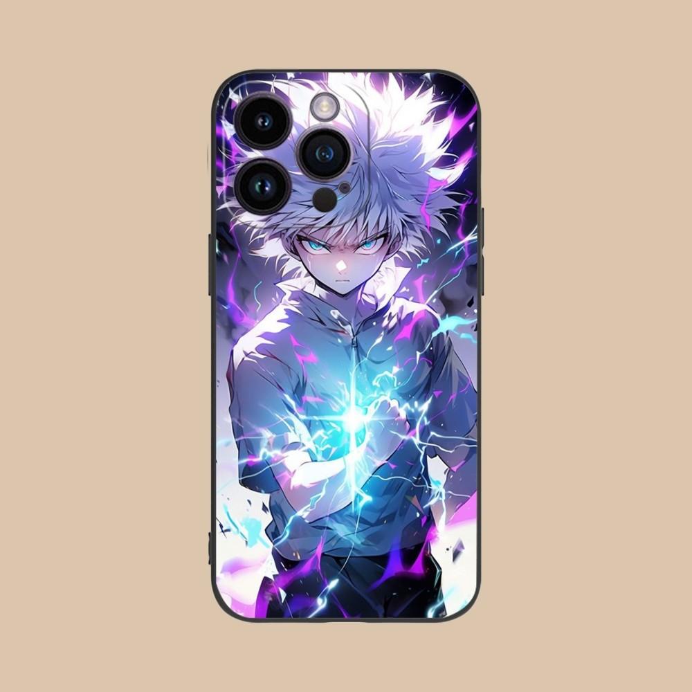 Hunter Killua Mobile Cell Phone Case for iPhone 15 14 13 12 11 X XR XS 8 7 Pro Max Plus Mini Black Soft Phone Cover Funda