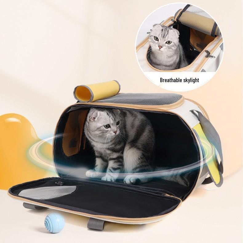 Winter Large Capacity Portable Cat Carrier Backpack for Outings and Travel