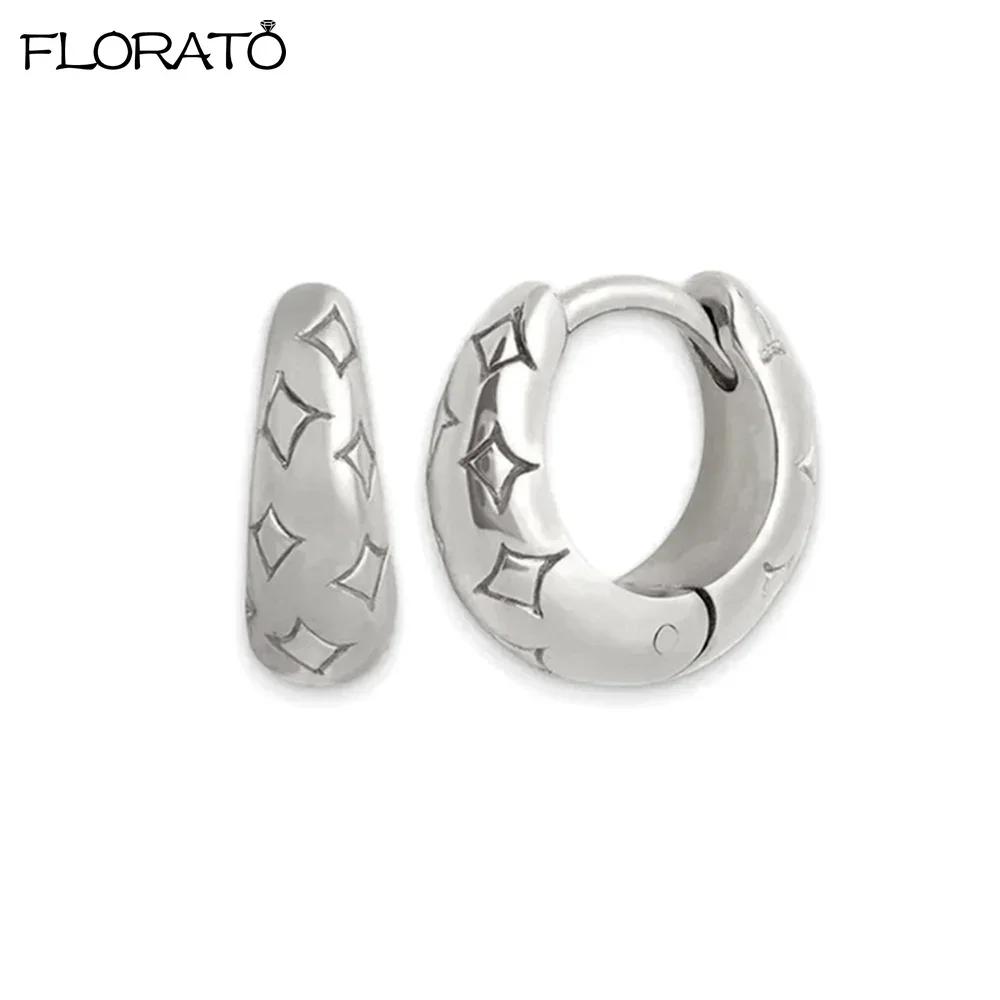 925 Silver Ear Needle Simple 10/15/25mm Hoop Earrings for Women Round Dangle Gold Earrings Fashion Korean Jewelry