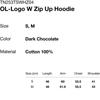 Thisisneverthat Ol Logo W Zip Up Hoodie Dark chocOlate