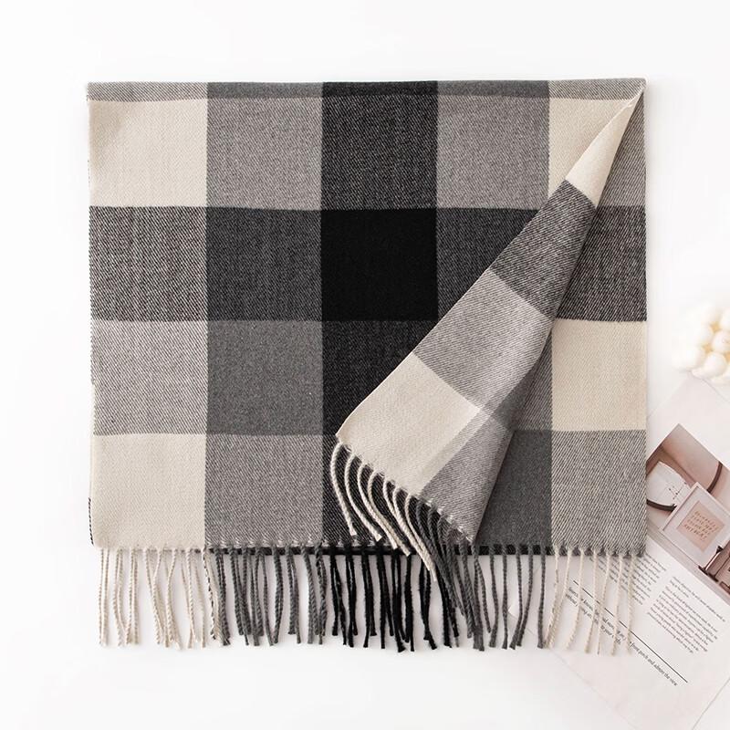 DayApril Plaid Imitation Cashmere Scarf Shawl