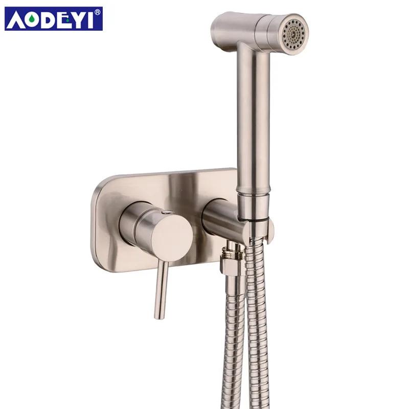 Brass Toilet Bidet Spray Handheld Cleaning Diaper Hot Cold Black Bathroom Shower Set Gold Douche Kit Portable Sprayer Jet