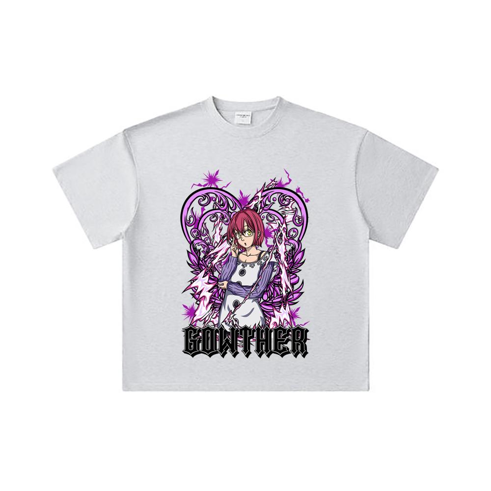 260 GSM Double Yarn 32 Count 100% Cotton Seven Deadly Sins V5 Gowther Print Unisex Heavy Cotton T Shirt
