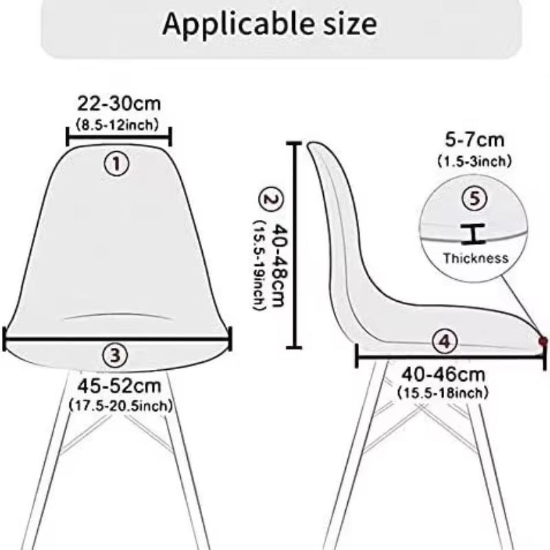 Elastic Stretch Curved Dining Room Chair Covers Jacquard Dining Chair Cover Stretch Short Back Chair Covers for Home Hotel Party