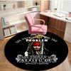 Captain Jack Sparrow Print Round Rug, Washable Floor Carpet, For Entryway Dorm Laundry Room Office Study, Home Decor Birthday Christmas Gift