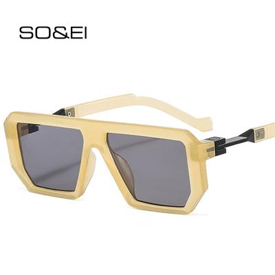 Retro Polygon Quadratische Sonnenbrille Damen Mode Gelee Farbe Brillen Shades UV400 Marke Designer Herren Trendige Sonnenbrille