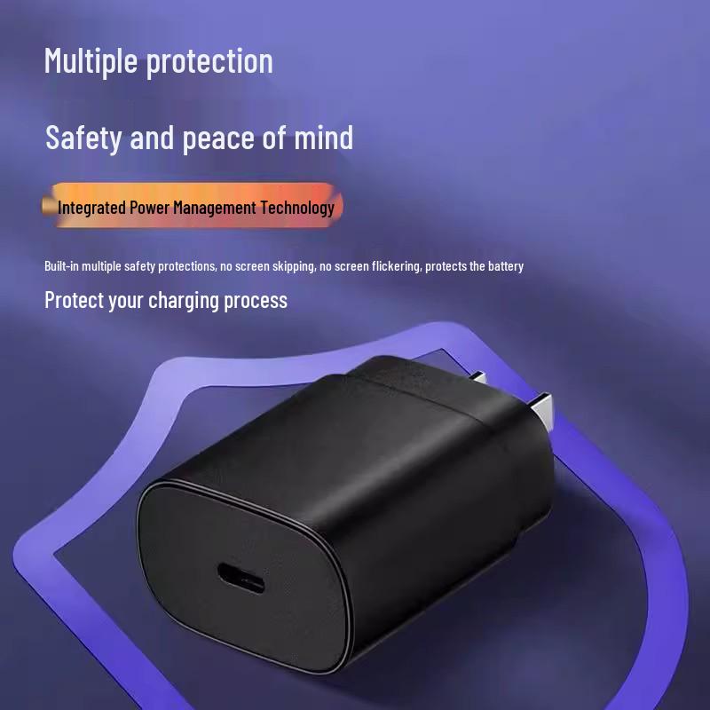 25W Super Fast Charger Set for Samsung Phones – PD 45W Charging Head with Cable, US/EU/China Plug Options.
