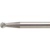 TRUSCO TB8A030L75 Carbide X Blade Length X 3 Double Cut Burr, Spherical, 3 2.4 Shaft, Long,