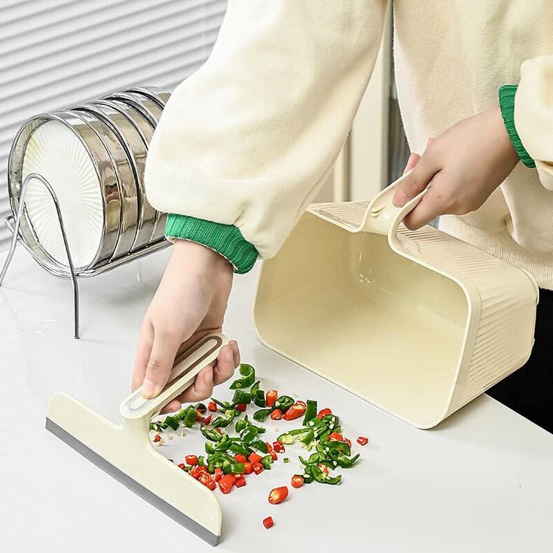 Mini Kitchen Countertop Trash Can with Scraper Set