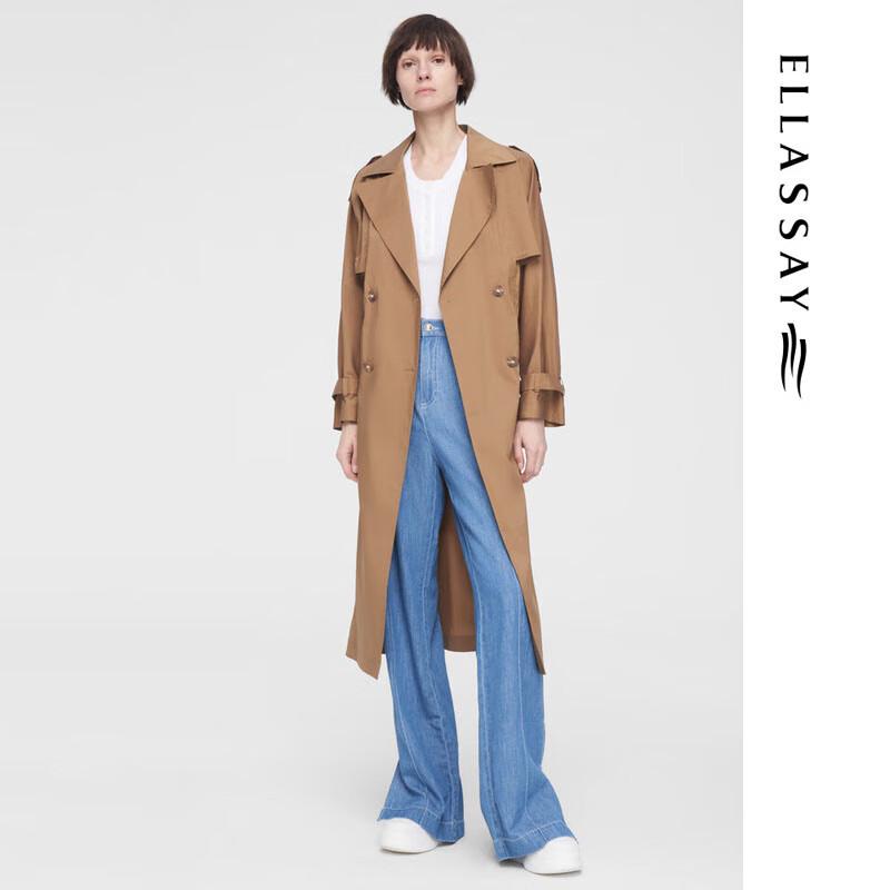 ELLASSAY Women's Slimming Light Wash Wide-Leg Pants