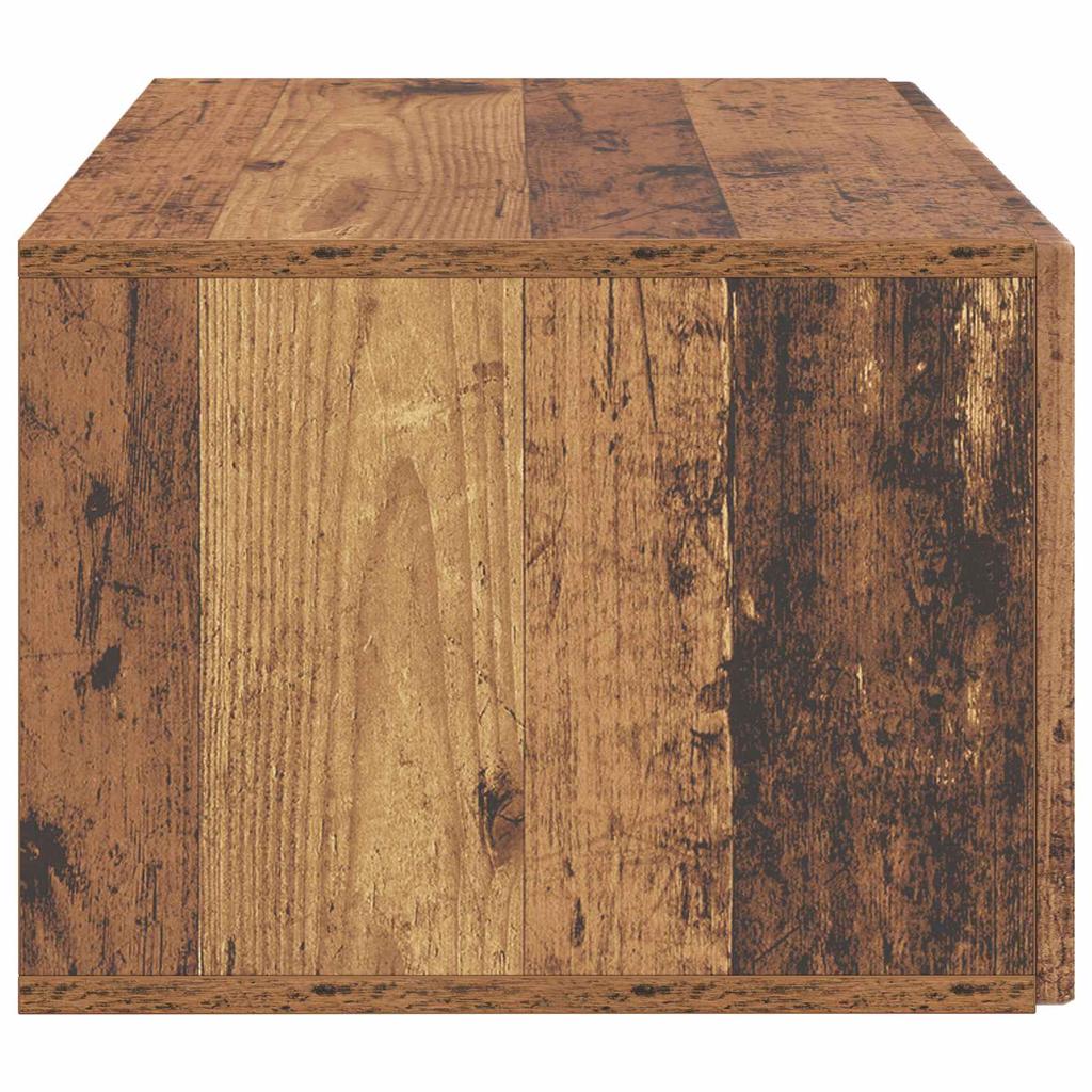 Wall Mounted TV Cabinet Rustic Wood Finish 59.5 x 41 x 30 cm