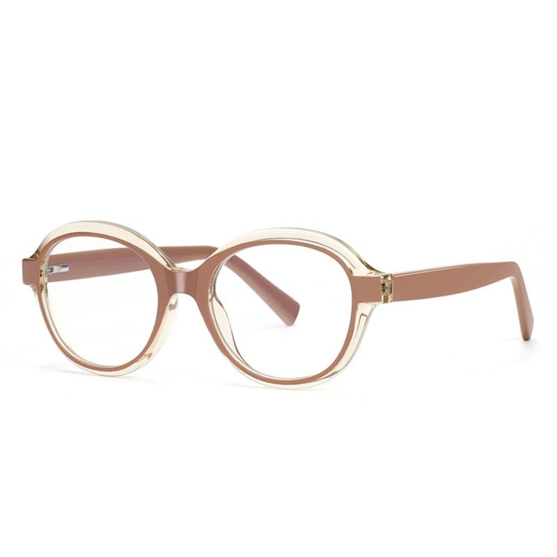 Anti Blue Rays Round Shortsighted Prescription Glasses Women Spring Hinge Stundent Myopia Spectacles 0 -0.5 -0.75 To -6.0