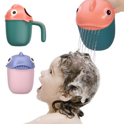 Baby Bath Rinse Cup for Rinsing Hair And Body with Easy Grip Handle Cartoon Animal Shape Soothing Water Flow Rain Shower Bath Toy for Kids
