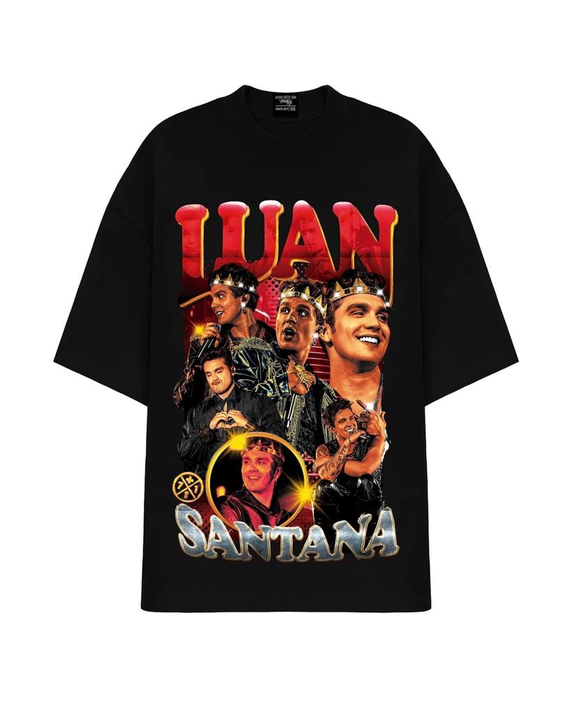 Retro Print T-shirt Men Women Classic Cotton Singer Luan Santana Big Face Short Sleeves Oversized Heavy Man Women Unisex Top Tee