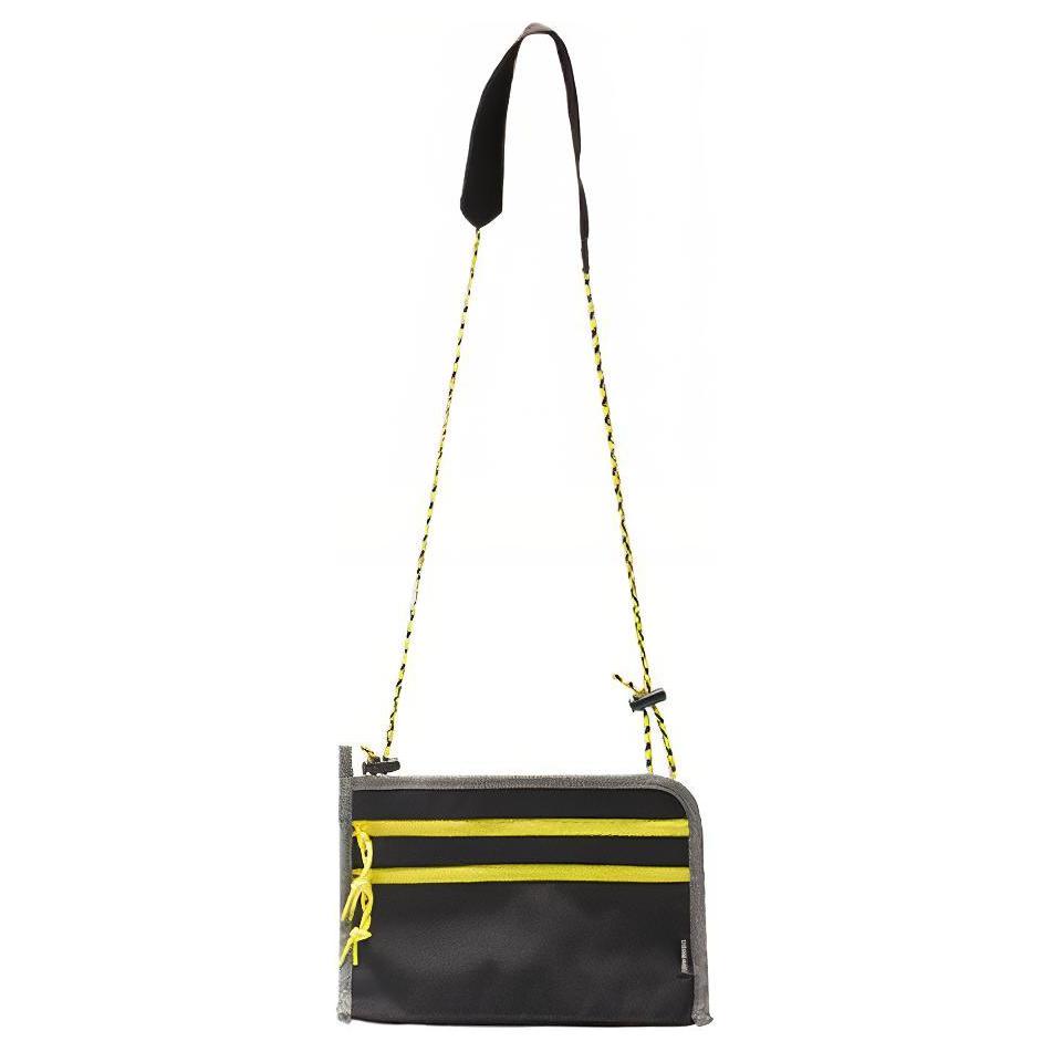 

Converse Color Block Zipper Closure Polyester Shoulder Crossbody Bag Unisex bags Black Yellow 10019911-001 Black & Yellow