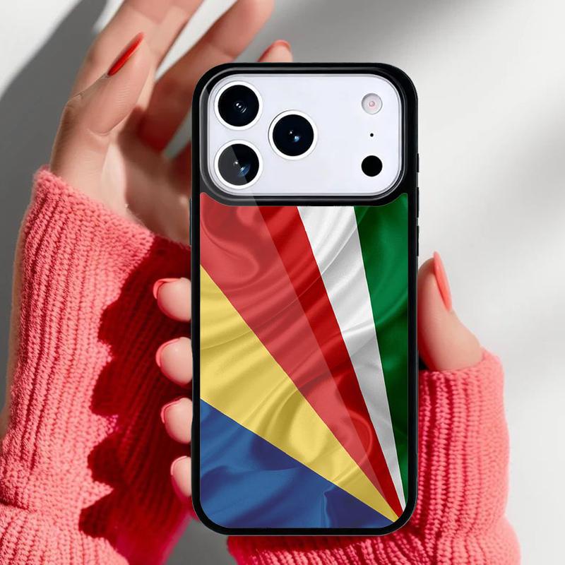 Seychelles Flag Phone Case for iPhone 17 Air 16e 15 14 13 Pro Max Back Cover for 12 11 Pro Coque