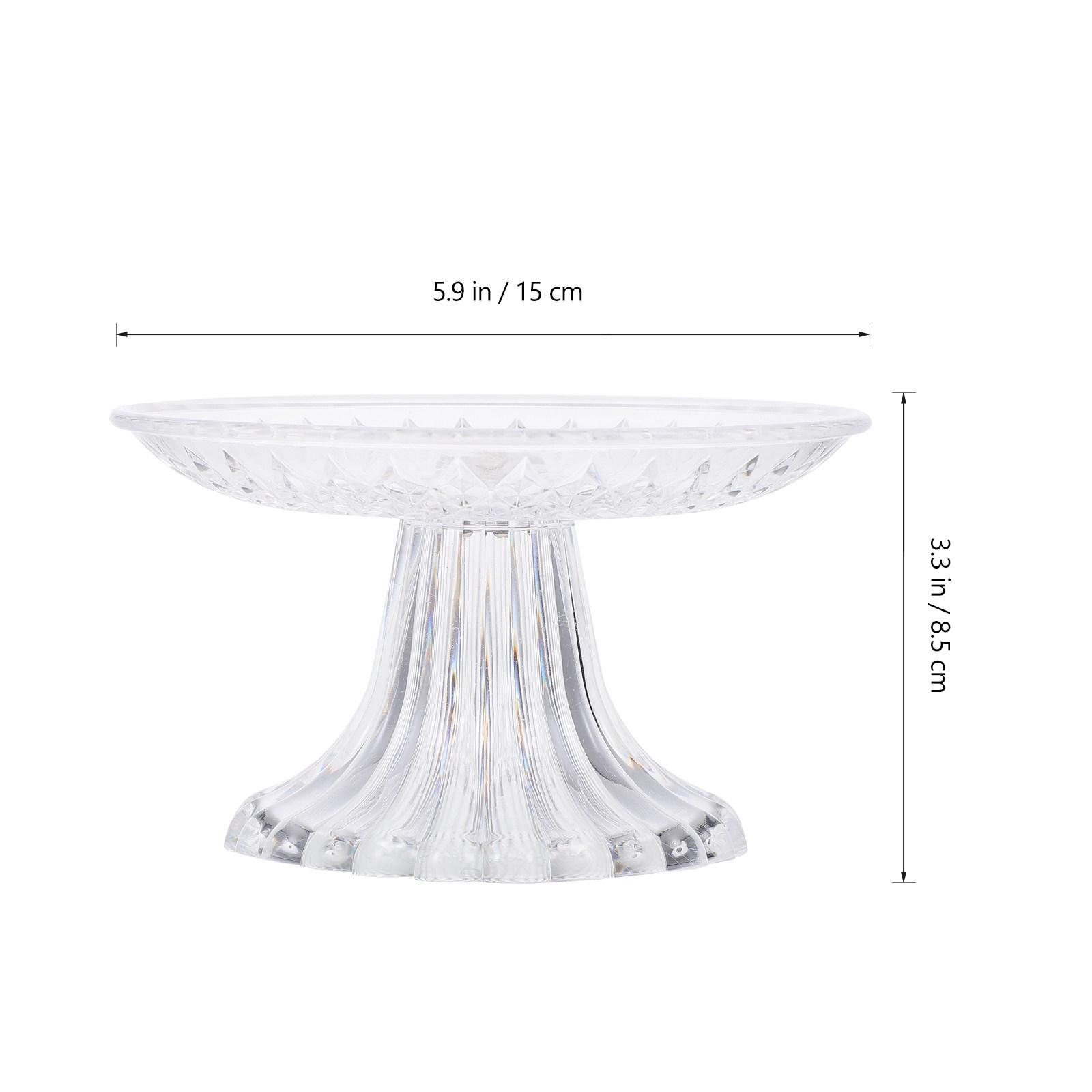 1Pcs 15Cm Clear Fruit Bowl Acrylic Food Plate for Snacks Fruits Pastries Serving Dish Party Wedding Decoration Tray