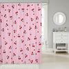 Kids Cherry Bathroom Shower Curtain Set Cherry Pattern Shower Curtain Boys Girls Cute Fruit Bath Curtain for Cartoon Fruit