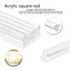 1-10 PCS Length 100mm-500mm Acrylic Square Rod 3x3/4x4/5x5/6x6/8x8/10x10/15x15/20x20mm DIY Craft Architectural Model Material