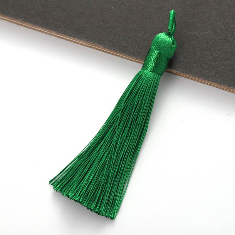 10pcs 8-9cm Tassel Earring Charm Colorful Cotton Silk Brush Making Sati Tassels Pendant DIY Jewelry Findings Handmade Crafts