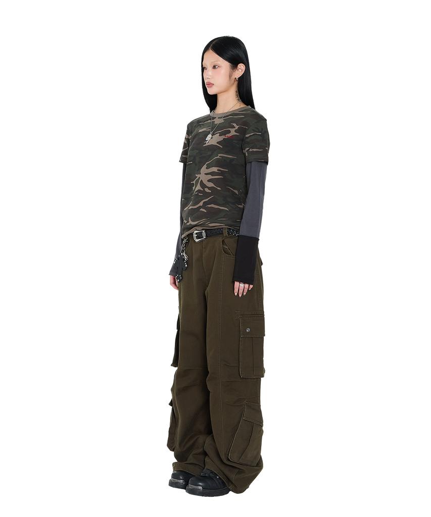 AAKAM Camouflage Layered Long Sleeve (Khaki)