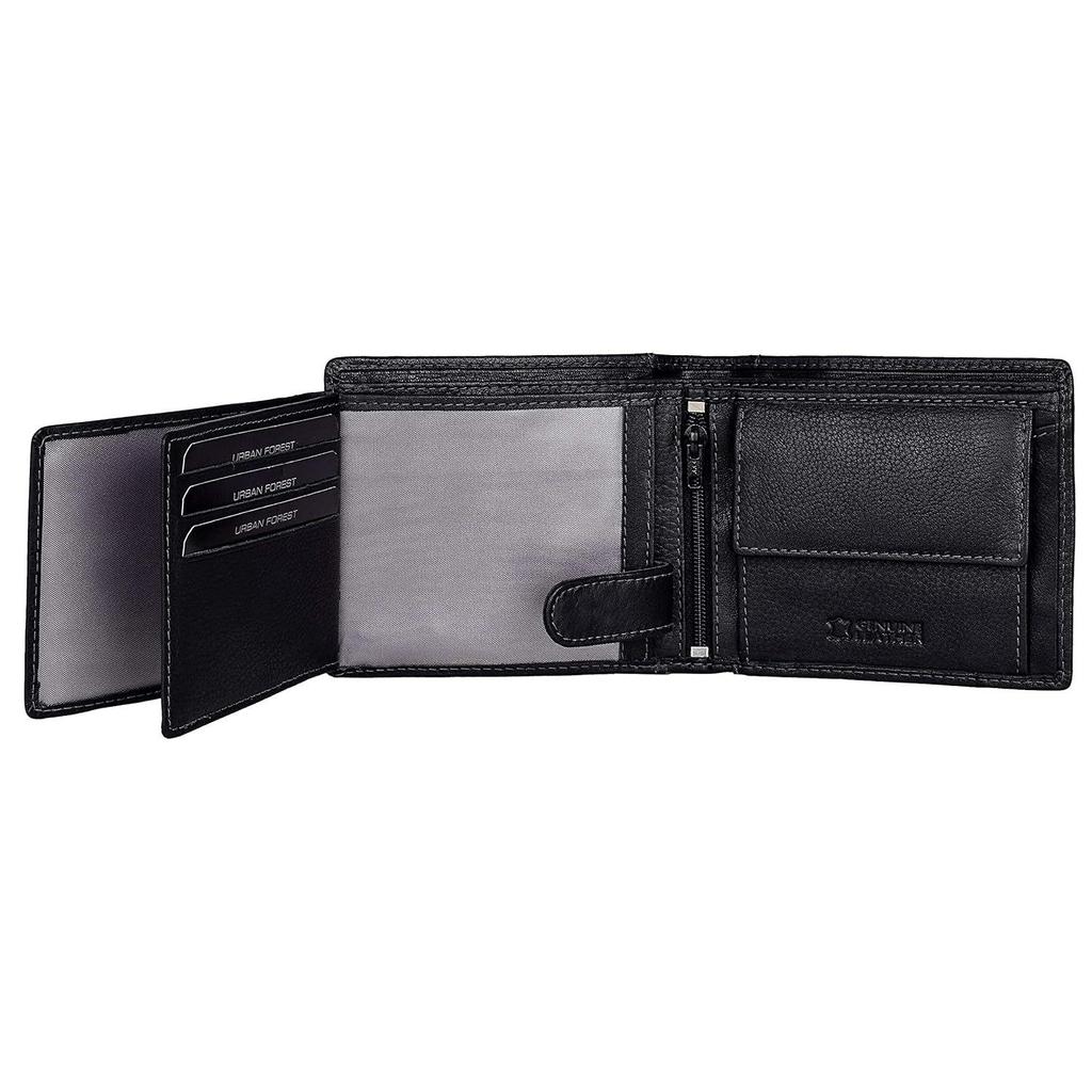 Oliver Černá kožená peněženka pro muže, slot na 6 karet