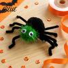 Non Slip Spider Hair Clips Halloween for Girls Women Cute Furry Barrettes Hairpin Kids Tinsel Fluffy Pom Accessory Parties Soft Plush Barrette