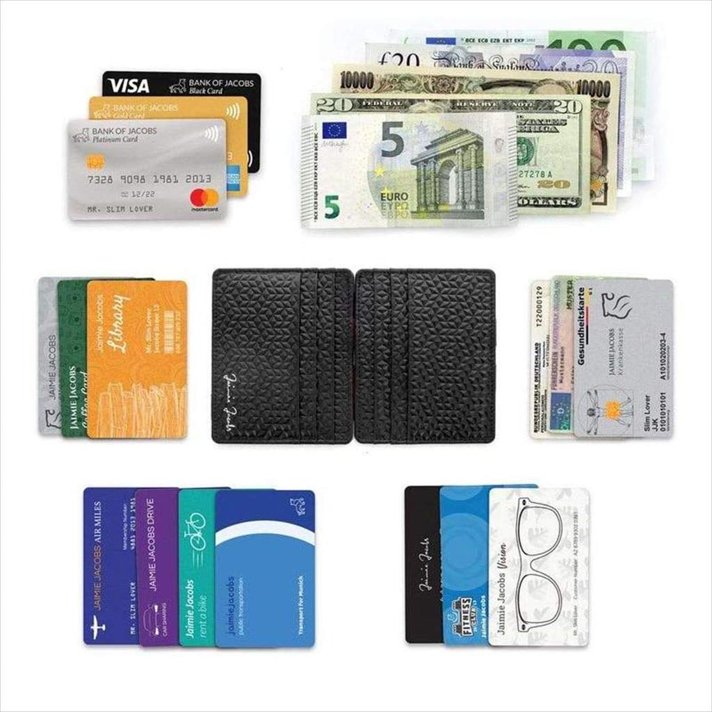 Carteira Compacta Jaimie Jacobs FLAP BOY SLIM [Importação Oficial] (Direitos de Distribuição Exclusivos no Japão Adquiridos) (Preto Diamante)