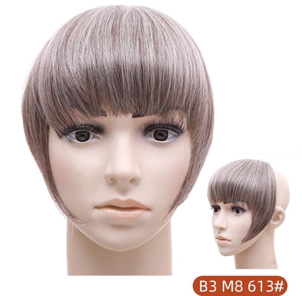 High Temperature Fiber Thick Neat Bangs Synthetic Hair Topper for Women