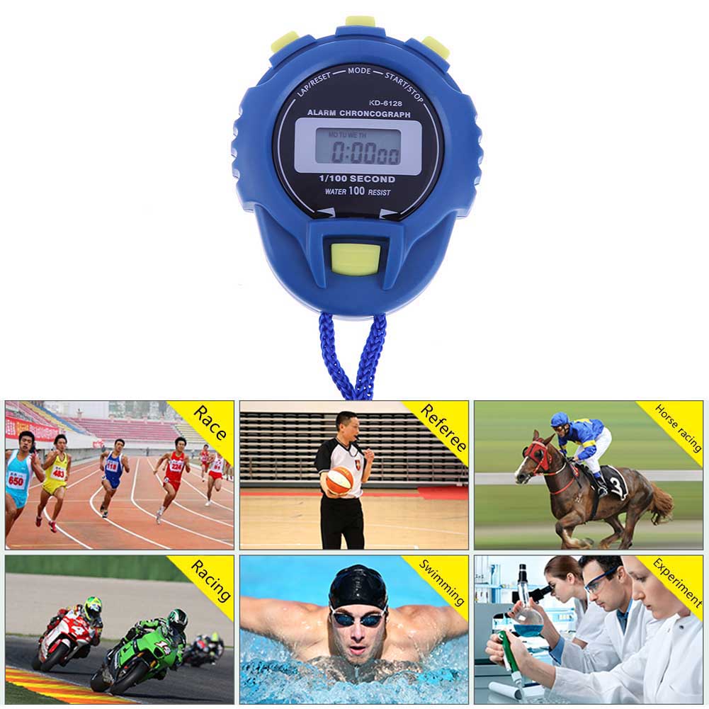 Electronic Stopwatch Sports Stopwatch Timer Waterproof Handheld Chronometer Multi-Function Pocket Stopwatch for Sports Coaches