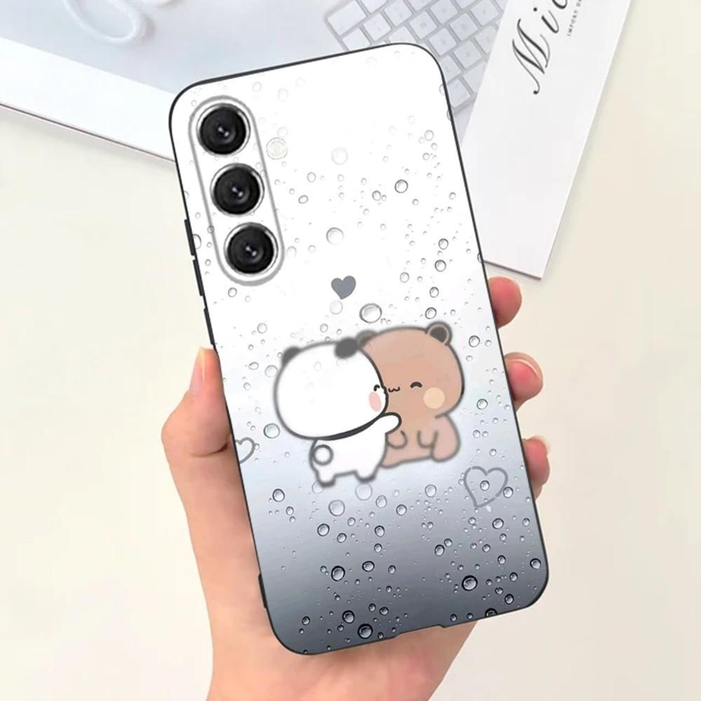 Cute BuBu D-DuDu Phone Case For Samsung S25,S24,S21,S22,S23,S30,Ultra,S20,Plus,Fe,Lite,Note,10,9,5G Black Cover